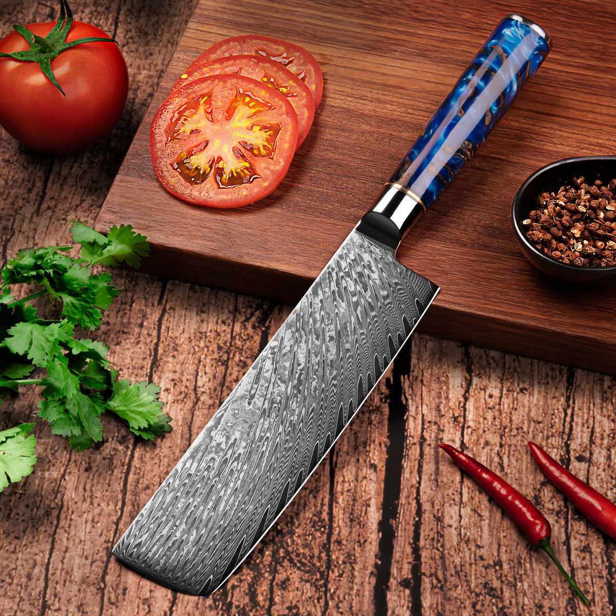 Professional 9PCS Japanese Damascus Steel Chef Knife Set 67 Layers VG10 Core Pinecone