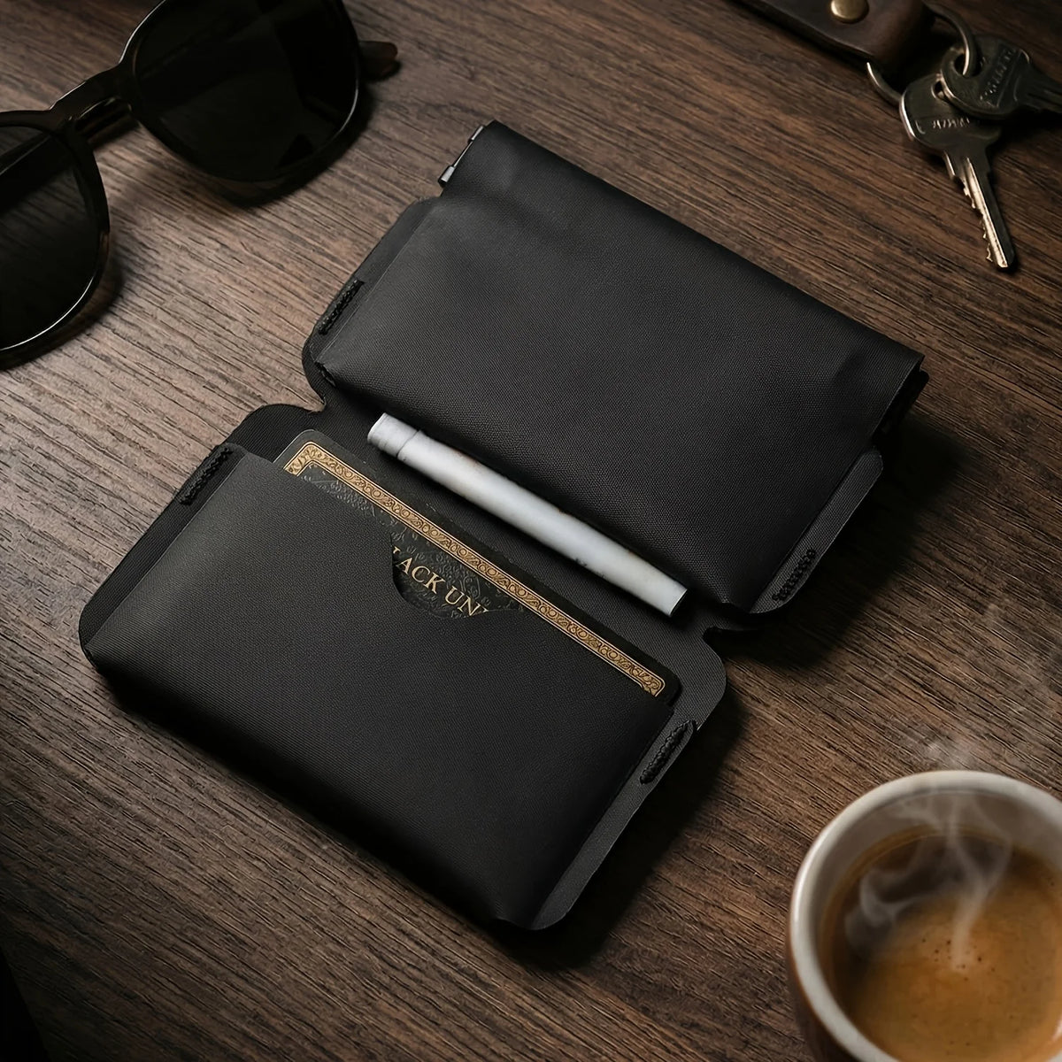 Slim Minimalist Card Holder Travel Wallet Magnetic Closure RFID Blocking Credit Card