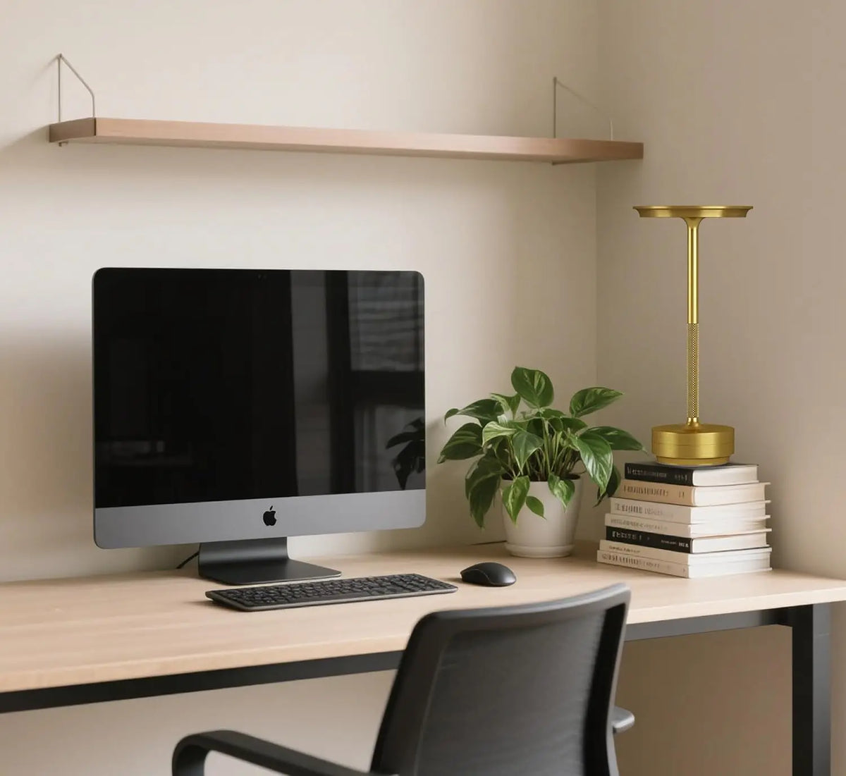 Aluminum Rechargeable Touch Dimming Wireless Modern LED Mini Table Lamp With Multi-Color