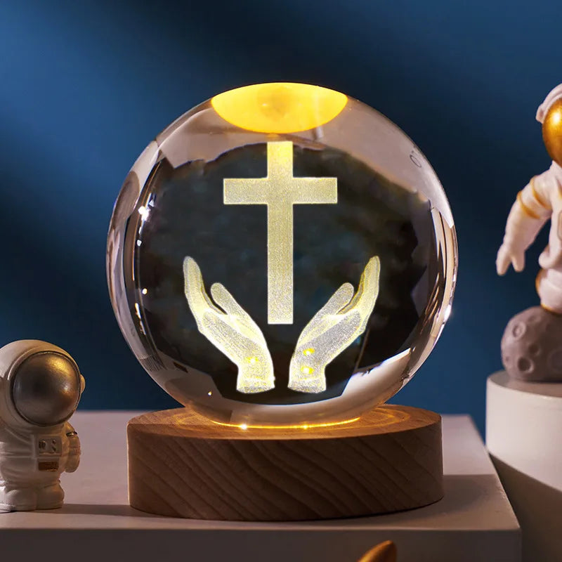 Customizable 3D Laser Engraved Islamic Ball Eco-Friendly Polished Religious Night Light