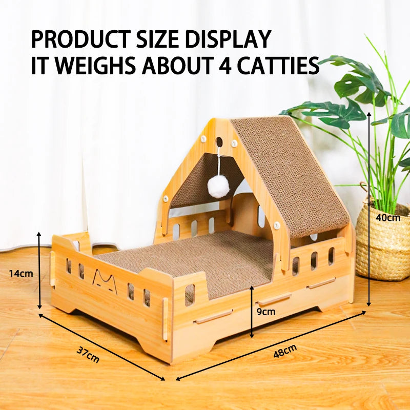 Modern Eco-Friendly Recycled Corrugated Paper Cat Scratcher Round Carton Packaging Indoor