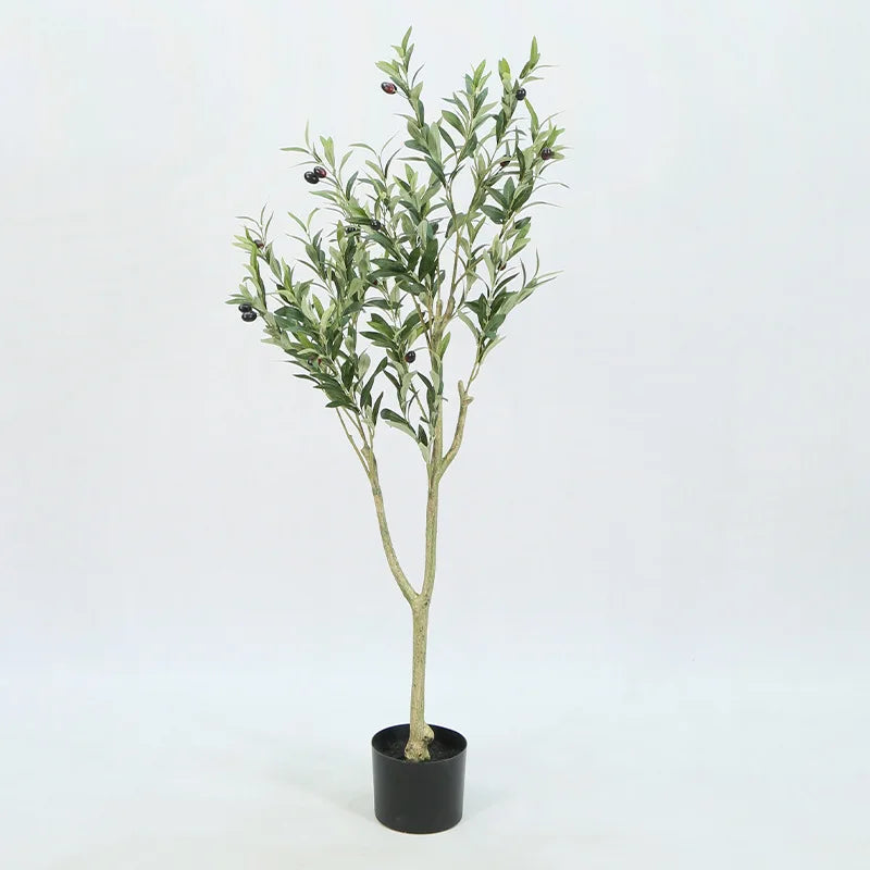 Artificial Olive Tree in 6, 7 or 8 ft, Plastic Faux Plant for Indoor or Outdoor