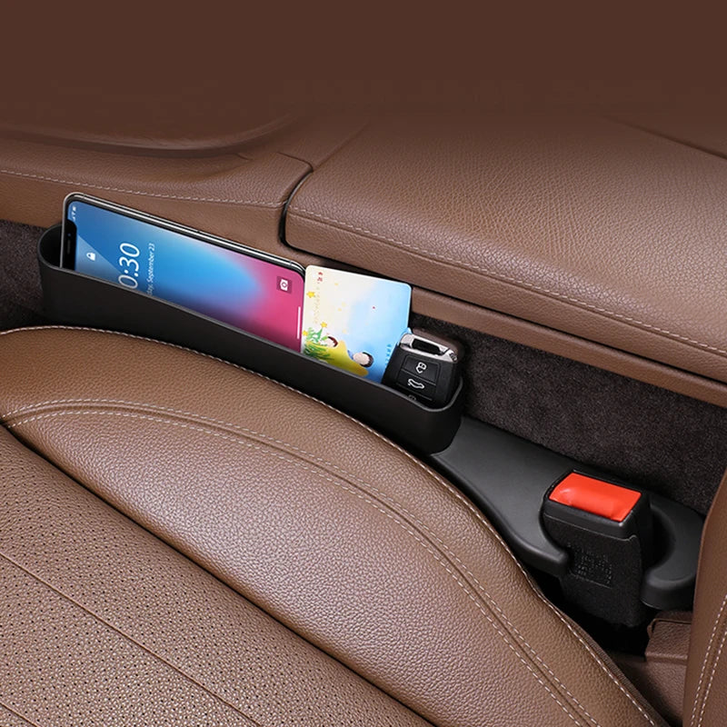 Set of 2 Soft Foam Multifunctional Car Seat Side Gap Filler with Organizer Universal Fit