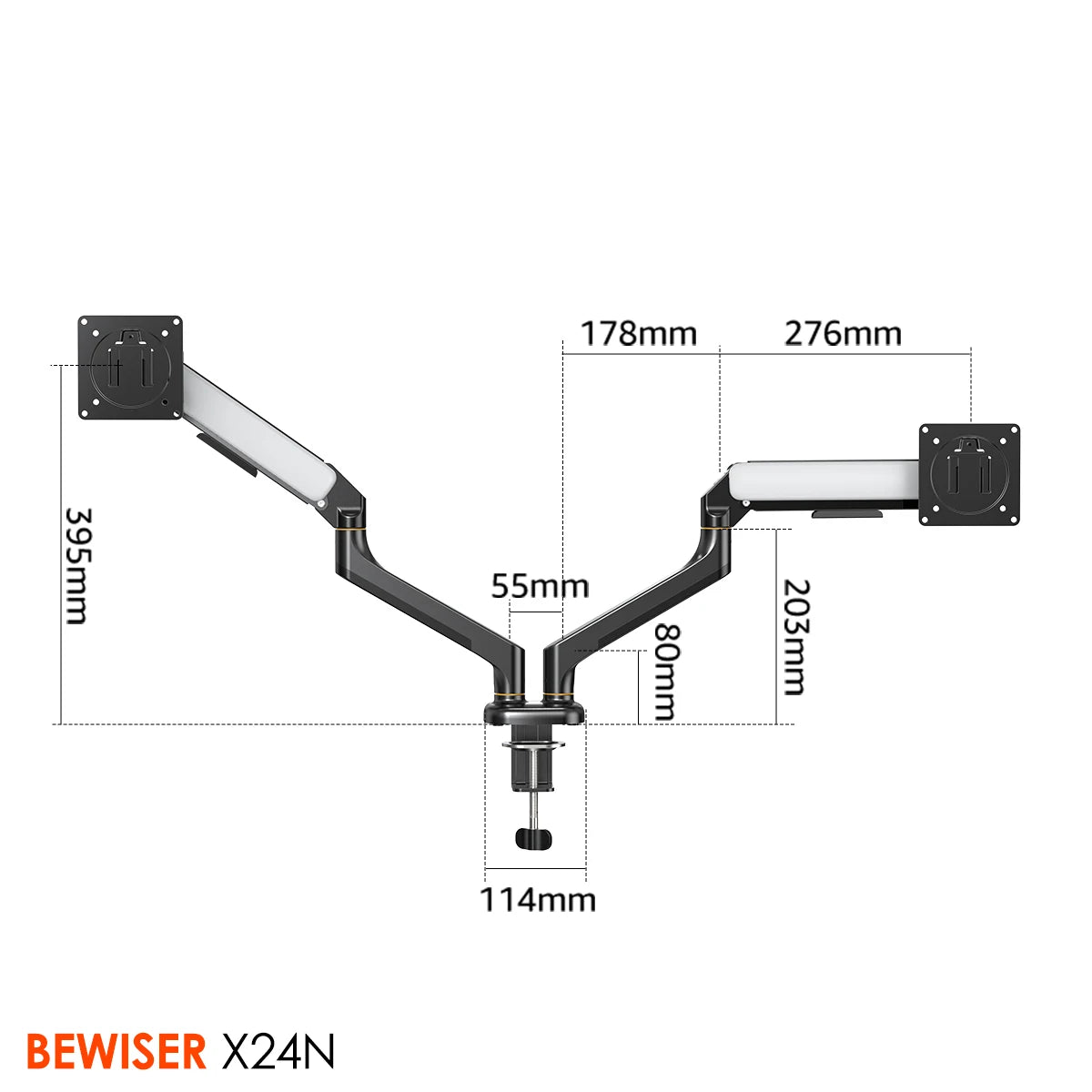 Adjustable Freely Dual Laptop and Monitor Holder Arm Laptop LCD Stand Flexible Laptop