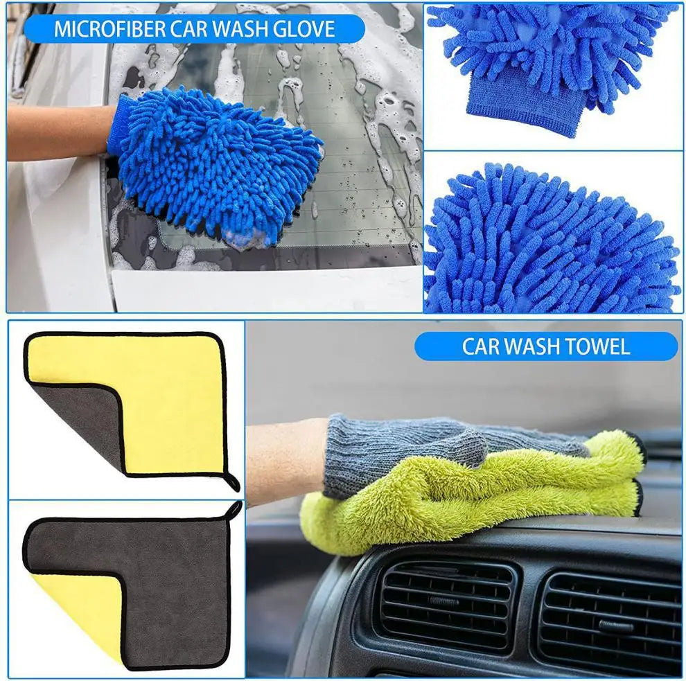 Car Vacuum Cleaner & Detailing Kit, Cordless Vacuum with Cleaning Brushes for Car Care