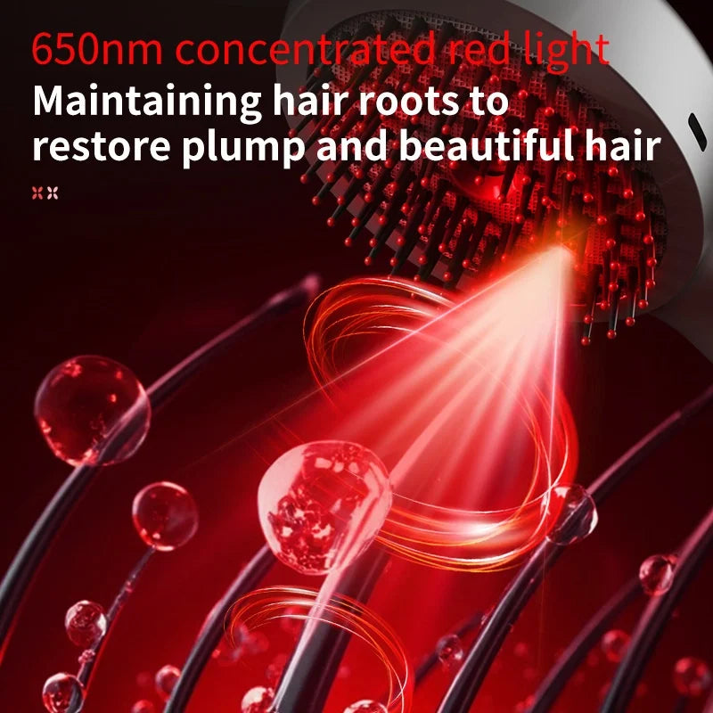 Electric Scalp Comb Full Body Relaxing Kneading Vibration Spray Hair Massager Head