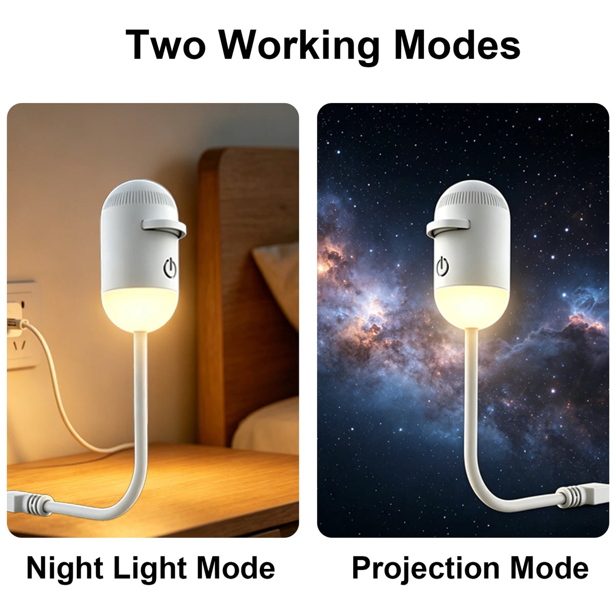 Smart Star Projector Night Light USB Galaxy Nebula Lamp 2 in 1 LED Projection Light
