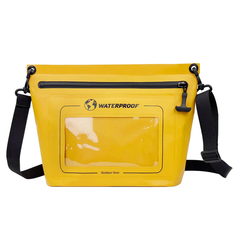 Portable Touchscreen Waterproof Crossbody Bag | Airtight Zipper Dry Bag for Outdoor
