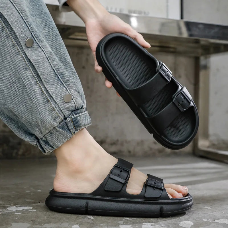 New Thick Bottom Cloud Slippers Unisex Soft Sole Slip On Slides Summer Outdoor Indoor