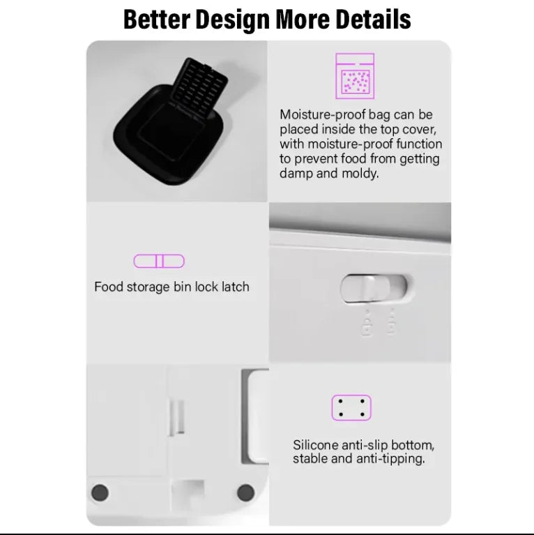 3L Smart Automatic Pet Feeder with HD Camera WiFi APP Control Voice Recorder Timed Food