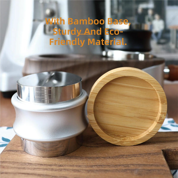 51mm 53.3mm Espresso Coffee Distributor Tamper 2 in 1 Stainless Steel Adjustable Double
