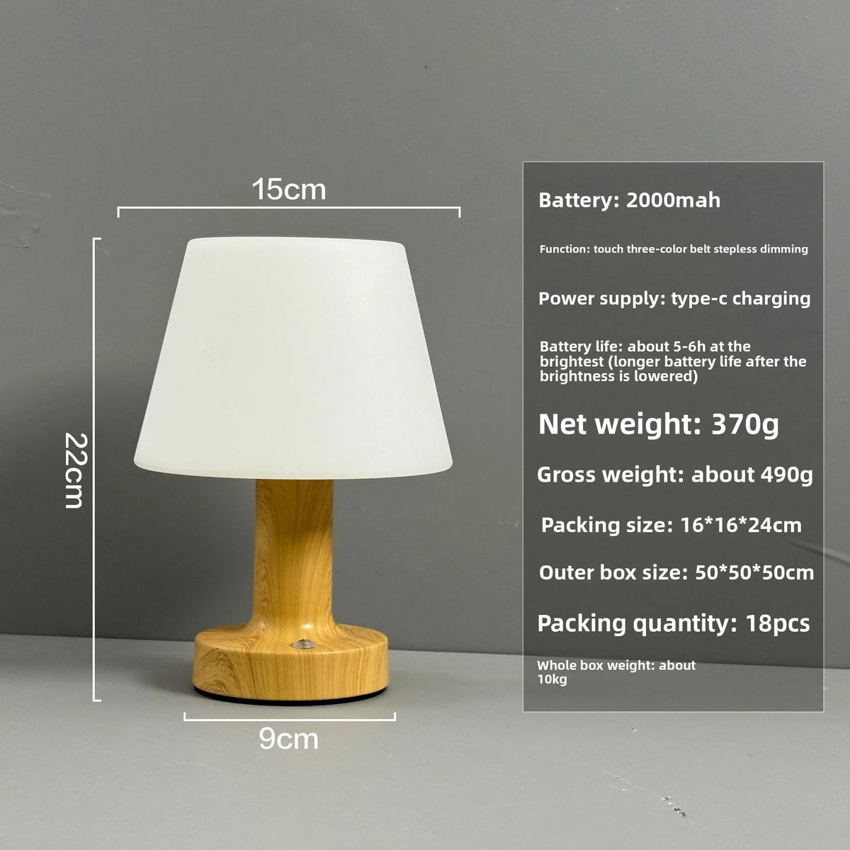 Led Touch Three Colors Night Light Bedroom Study Table Lamp Mushroom Lampshade