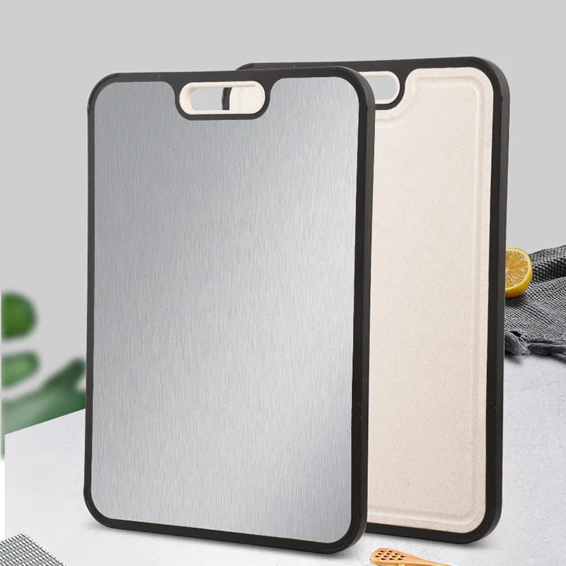 Titanium Kitchen'S Dual-Sided Anti-Mildew Antibacterial Cutting Board Pure Titanium Wheat