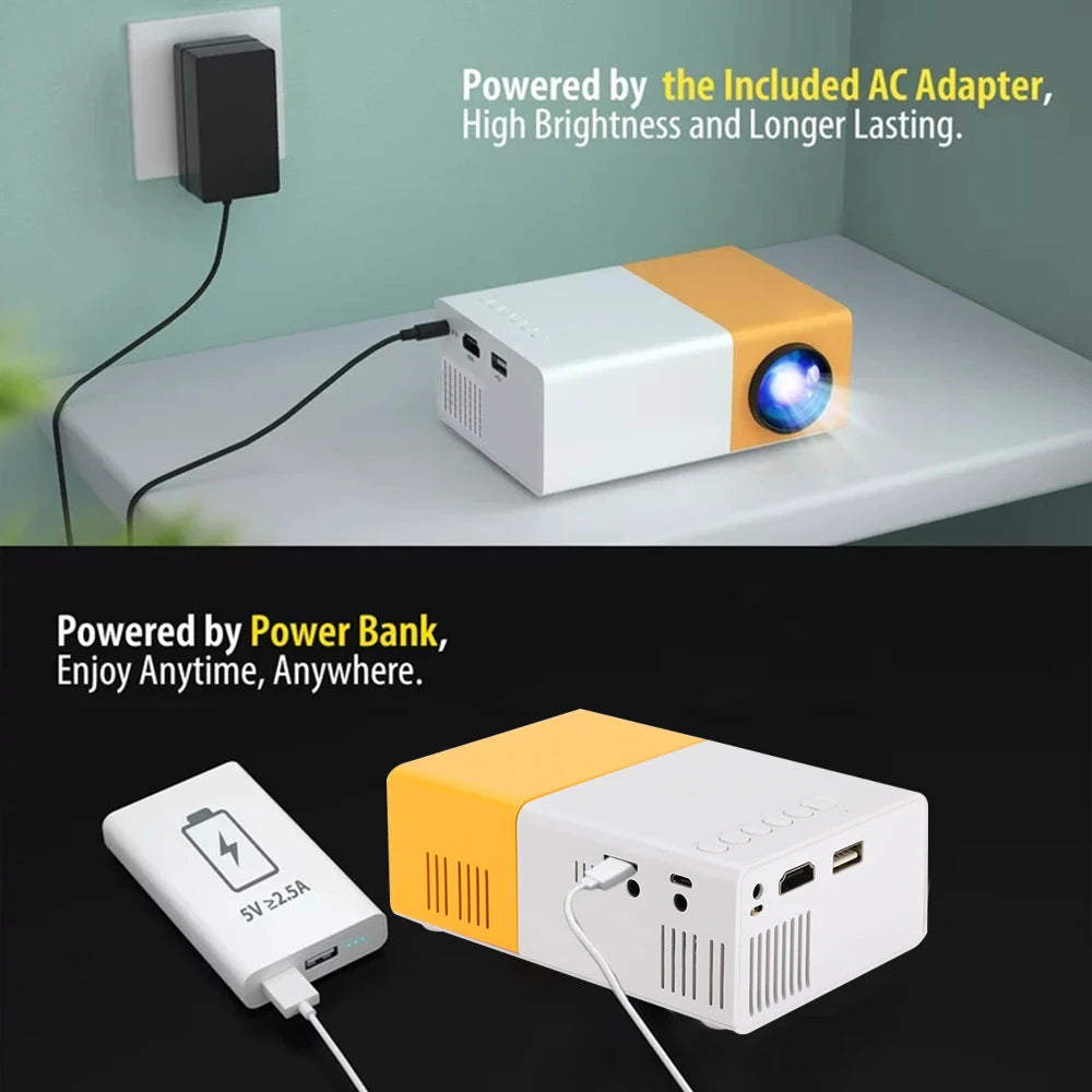 Custom YG300 Mini Portable Projector Wireless Mobile Home Theater Small Projector