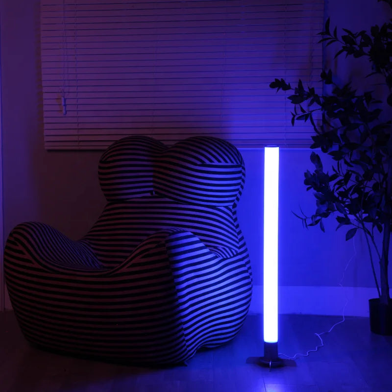 Original Design 360 Degree Emitting Corner Standing Rgb Led Floor Lamp Remote Control Sync
