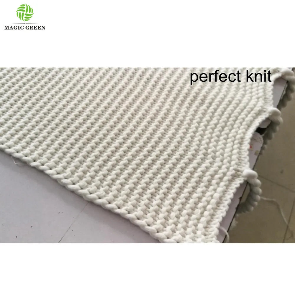 Magic Green Zero Defect 50da24-1100% Best Combed Cotton Chunky Like Hand Ladder Knit