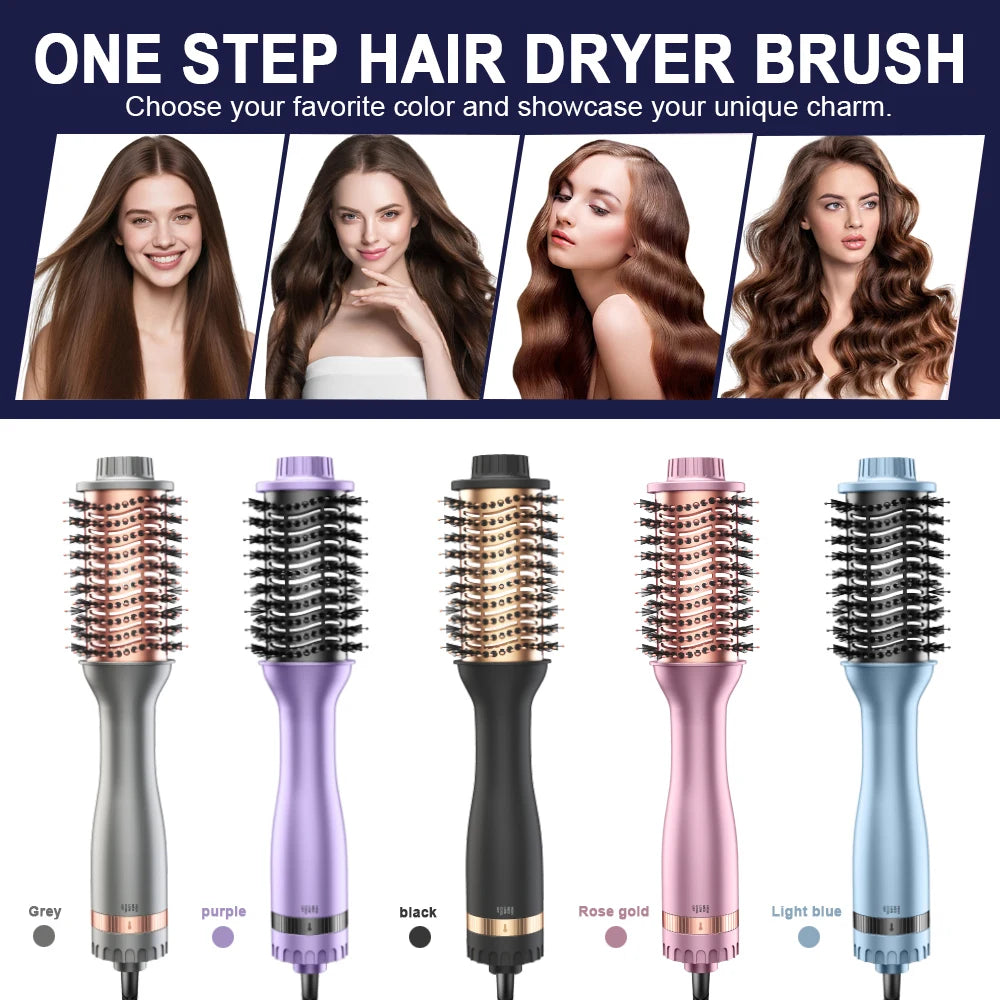 New Professional Detachable Interchangeable Style Electric Hair Brushes Hot Air Brush