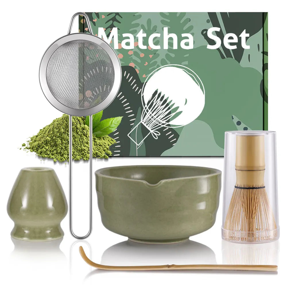 Matcha Whisk Set Ceramic Matcha Set Includes Matcha Bowl Whisk Holder Matcha Bamboo