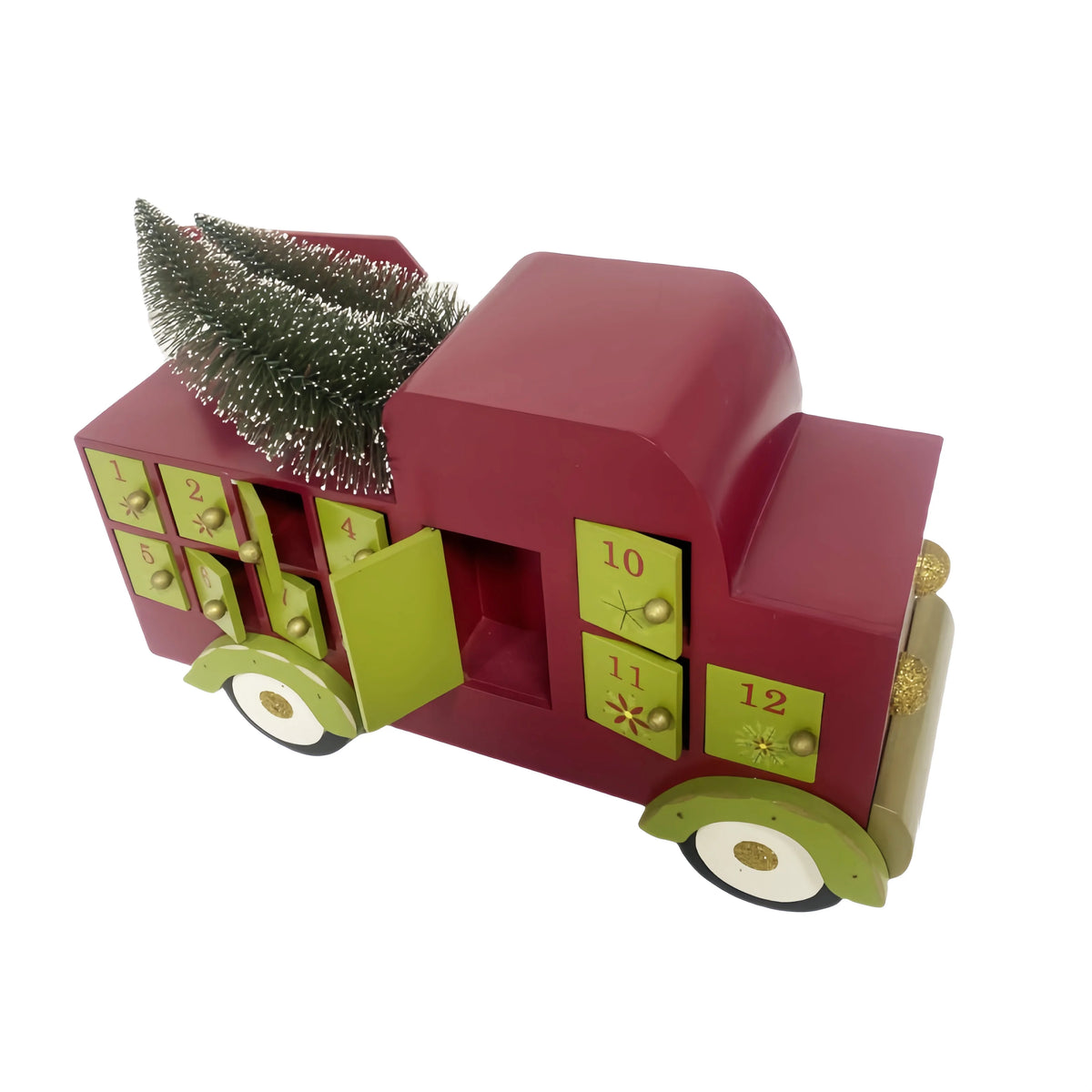 Wooden Advent Calendar Handmade Colorful Wooden Calendar Box Christmas Decorations