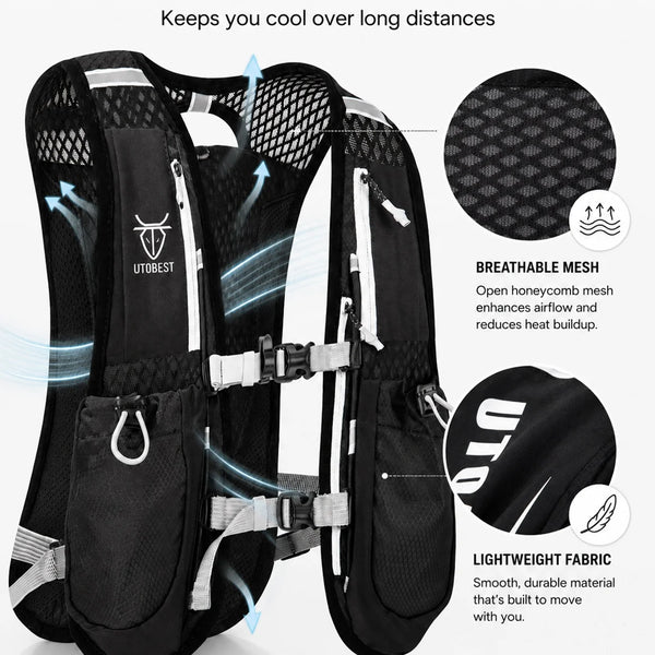 Custom Multifunctional Unisex Ultra Waterproof Nylon Vest Backpack Hydration System Trail