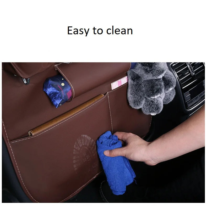 Car Backseat Organizer Touch Screen Tablet Holder 9 Storage Pockets Made Oxford Fabric PU