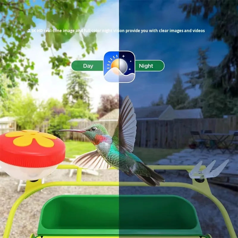 Outdoor Waterproof Solar Bird Feeder with Camera WiFi Smart APP Remote Video Suitable