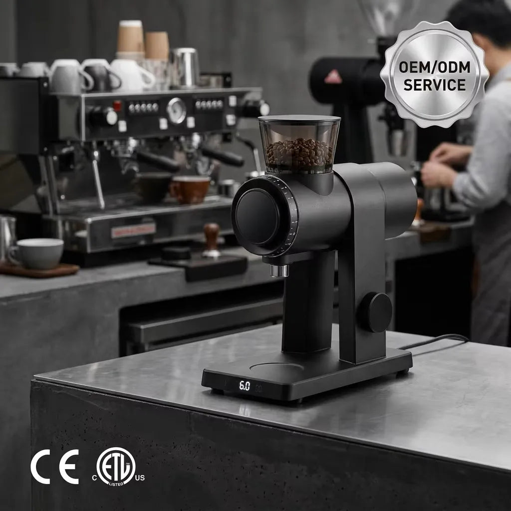 Burr Coffee Bean Grinder with 16 Precise Grind Settings Stainless Housing for Drip French
