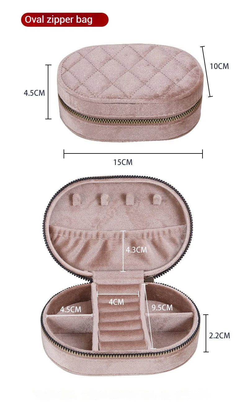 Multi-Layer Travel Leather Jewelry Organizer Storage Ring Earring Necklace Packaging Bag