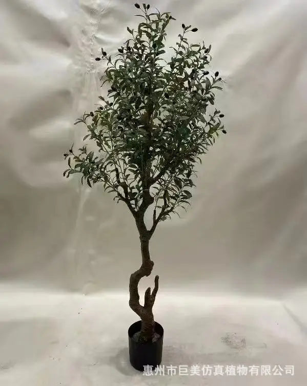 Artificial Olive Tree Bonsai Custom Size UV Resistant Faux Potted Olive Plant Indoor