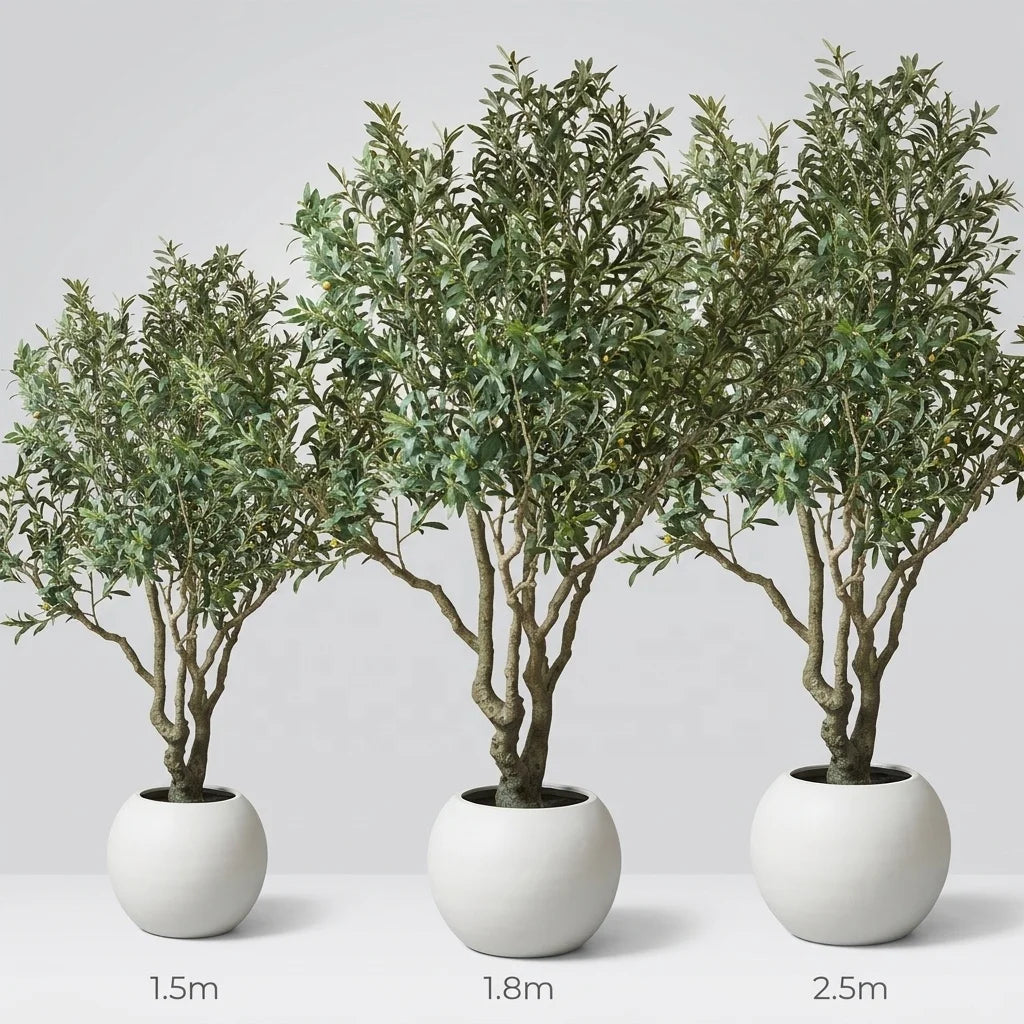 OH ARTS Artificial Olive Tree Fire Retardant & UV Resistant Large Faux Potted Plant