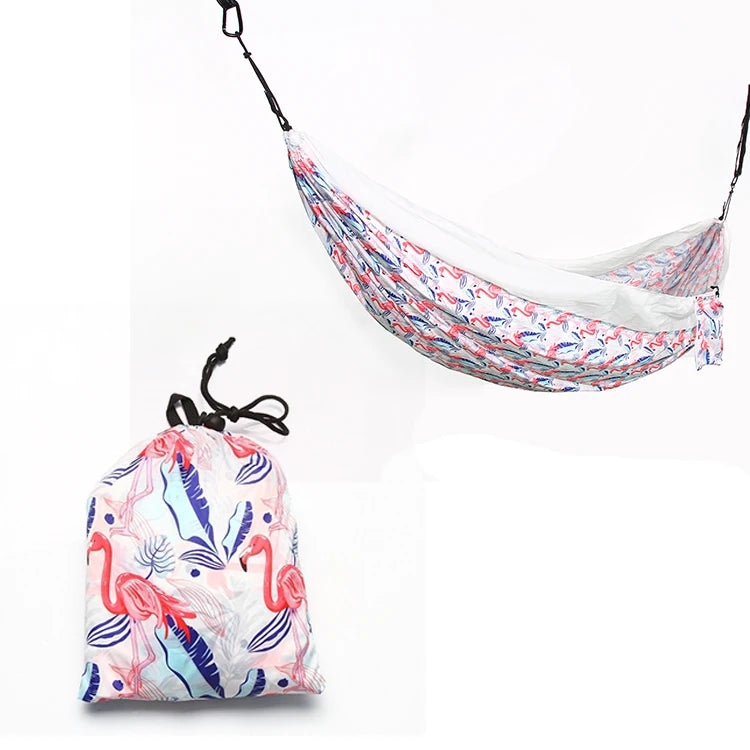 Customized Color Double Polyester Photo Printing Camping Hammock 275*145cm For Children