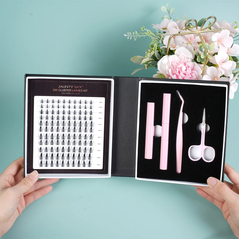 Diy Cluster Lashes Set 0.05 0.07mm Pre-Cut Eyelash Segment Lash Clusters Kit with Lash
