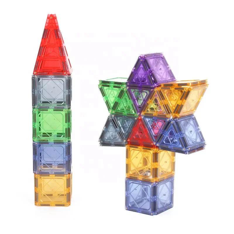 Creative Multi-Color ABS Material Montessori Educational Magnetic Tiles Magnetic Blocks