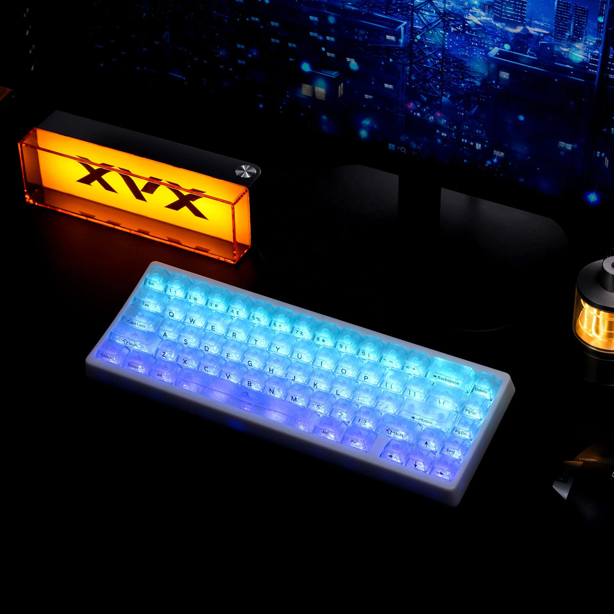 M67 JadeStone Mechanical Keyboard 65% Wireless 2.4G/USB-C Tri-Mode Hot Swappable Portable