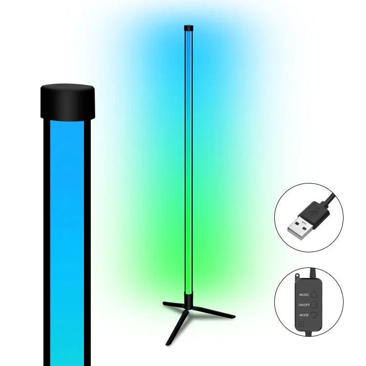 Indoor Home Decor Smart Corner Floor Standing Standard Lamp Lighting Modern Stand Floor
