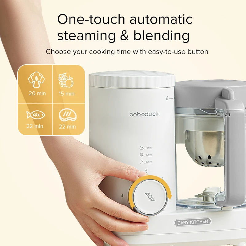 Baby Food Processor Steamer Blender 6 Reusable Pouches Electric US Plug Healthy Homemade