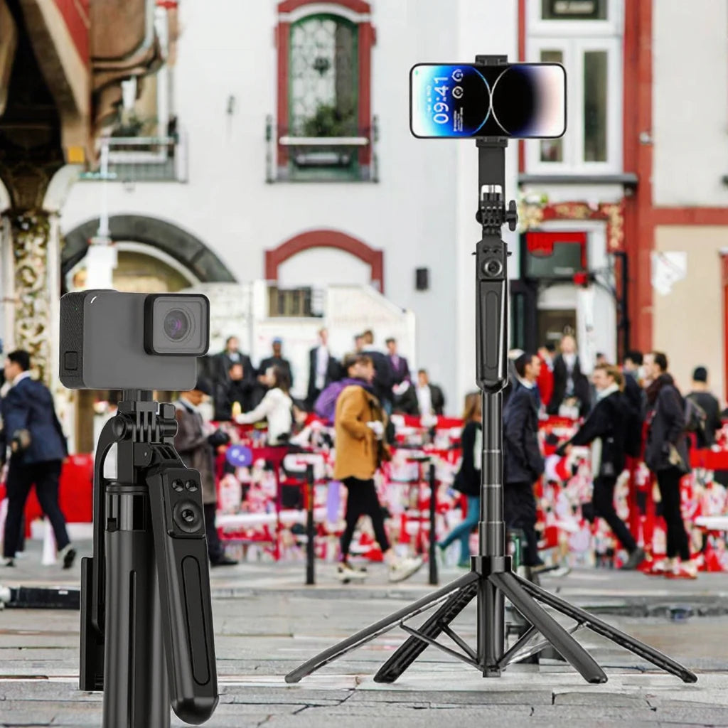 A17 Portable Selfie Stick 360 Degree Rotation Wireless Remote Control Lightweight Stable
