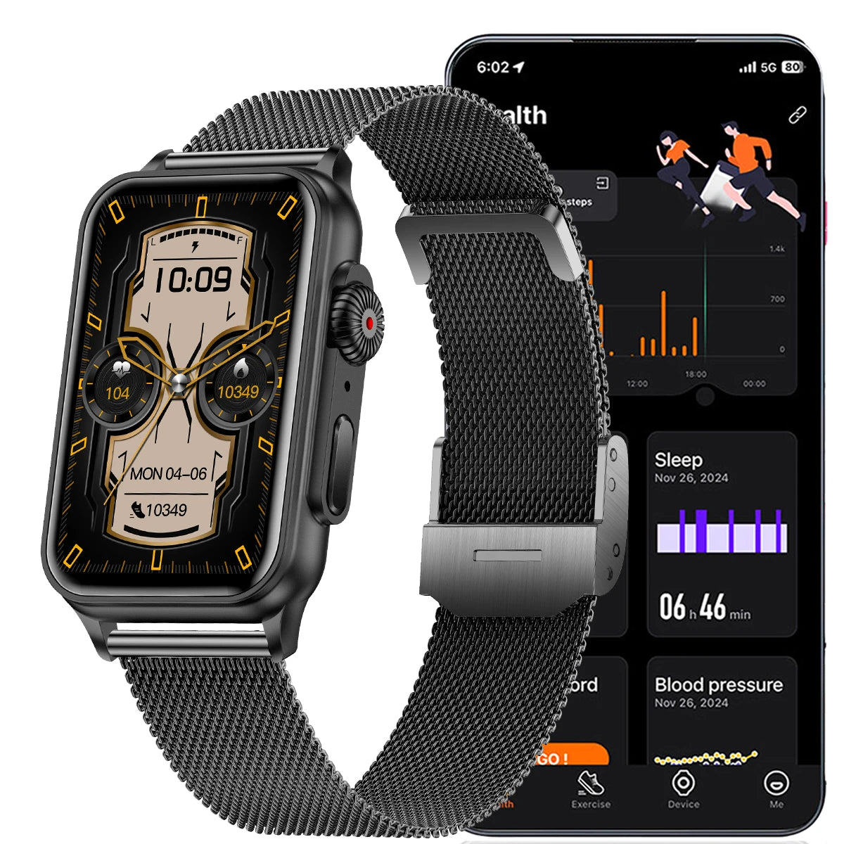 New Smartwatch Fashion 1.57inch Bt Call Blood Oxygen Reloj Inteligente Android Smart