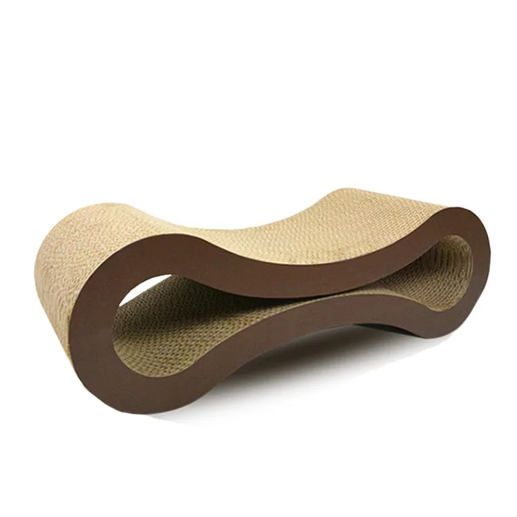 Cat Scratcher Board No Shedding Thick Corrugated Paper All-in-One 2-Level Large Cat