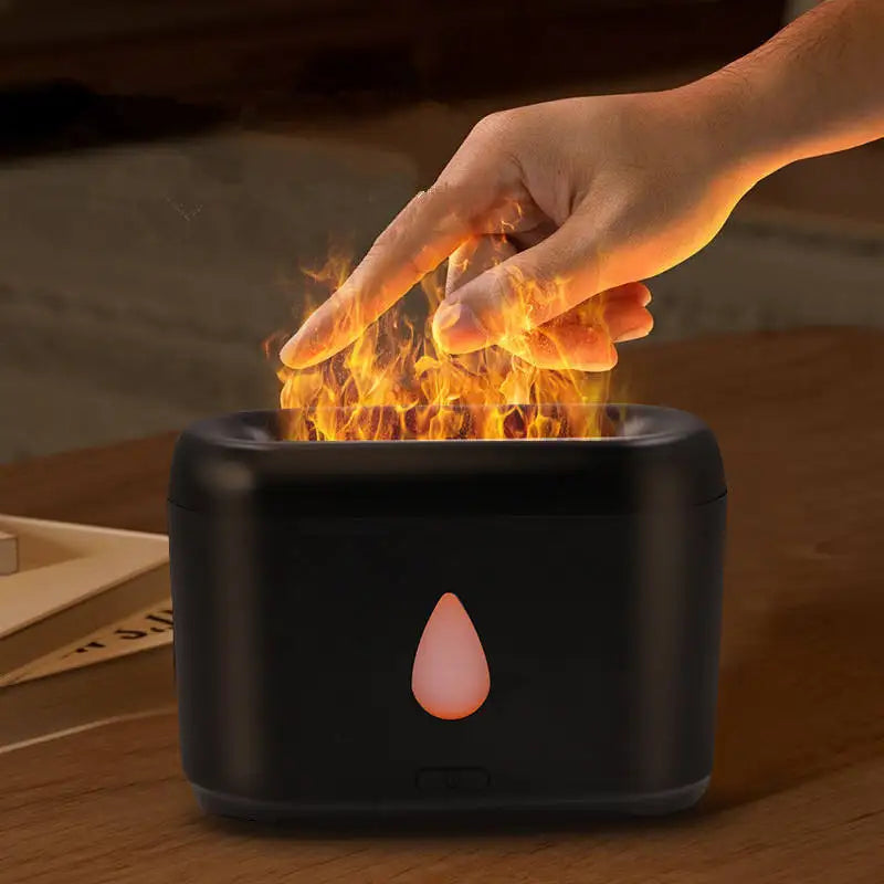 200ML USB Aroma Diffuser Flame Scent Diffuser Machine Ultrasonic Mini Portable Air