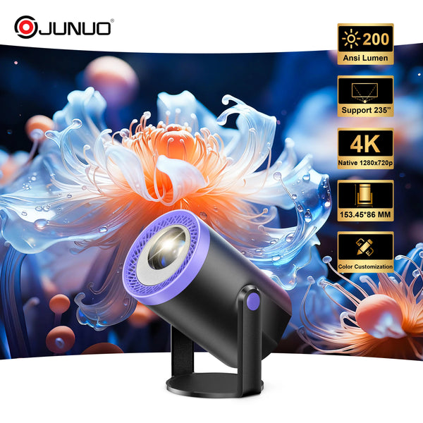 World First 2.0 Inch Screen Turn1 Android 14 Allwinner 723 LED Mini Projector 235 Inch