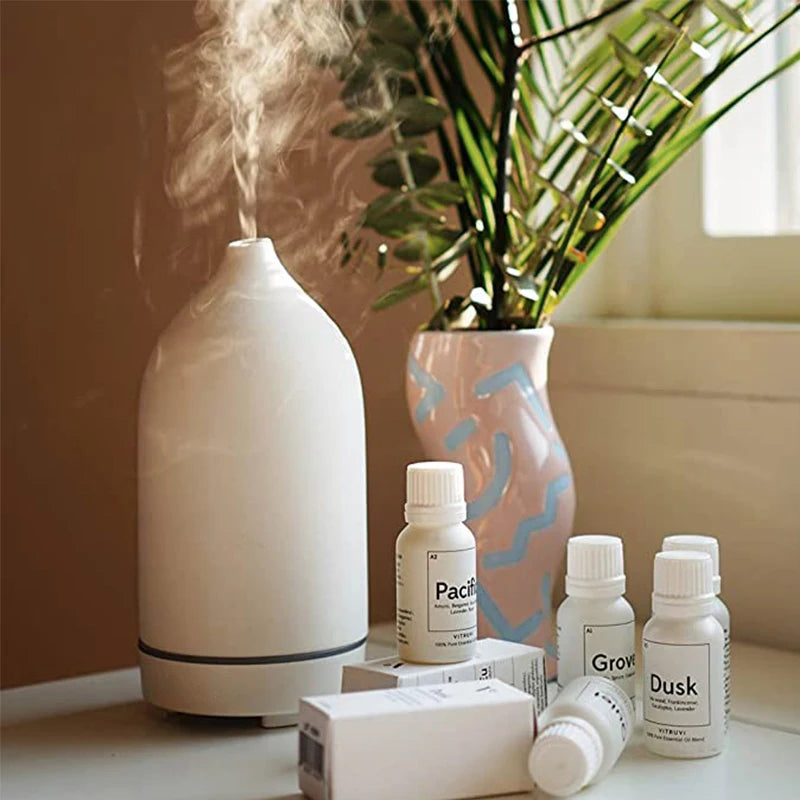 5 Colors Ceramic Aroma Diffuser 100ml Essential Oil Diffuser Ultrasonic Fragrance