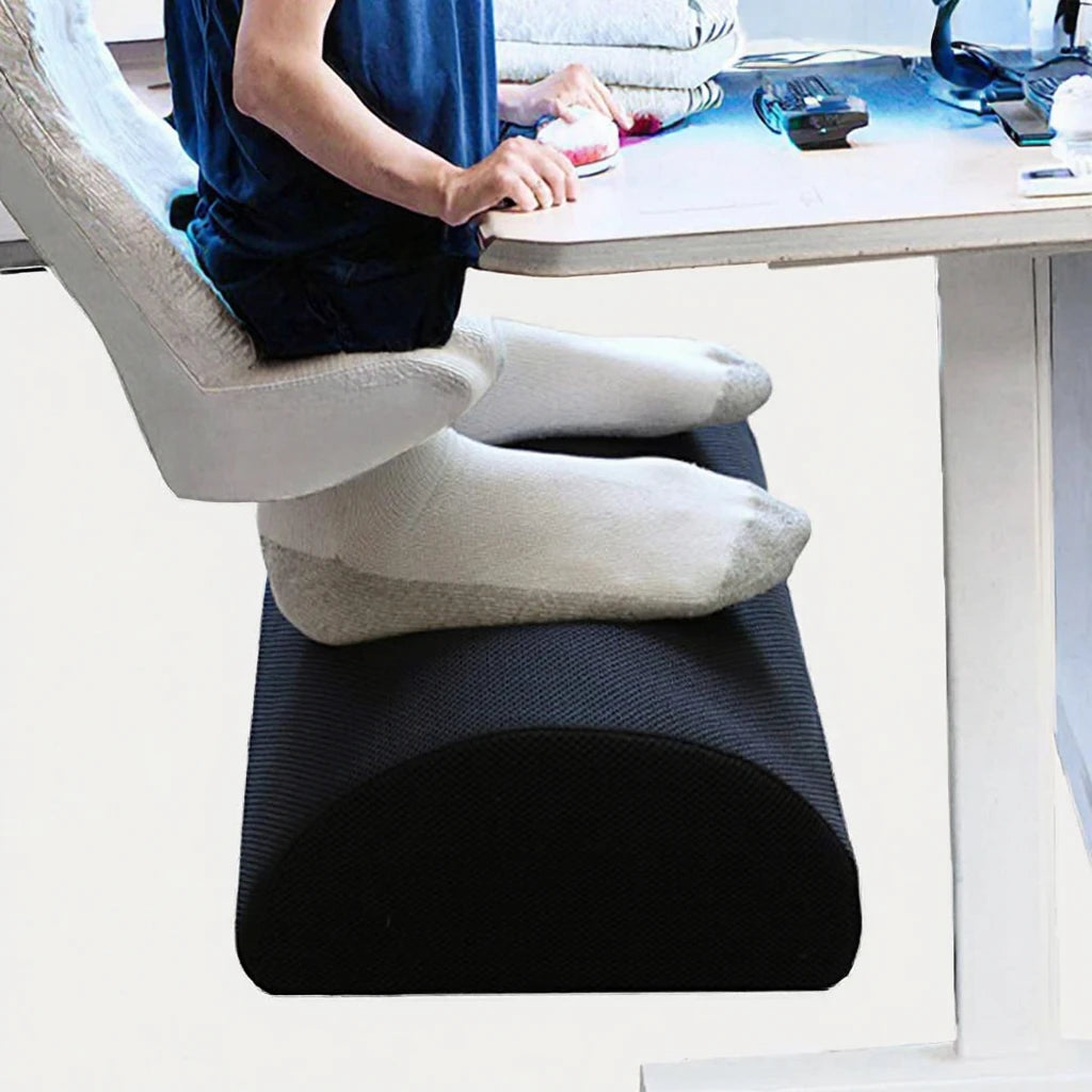 Ergonomic Memory Foam Non- Cover Footrest Under Desk Office Leg Cushion Hotel Use Knitted