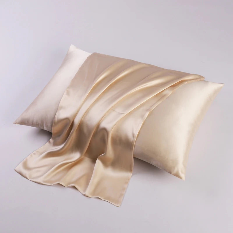 100% Real Silk Mulberry Pillow Case 6a 16/19/22 Satin Silk Pillowcase Organic Embroidered