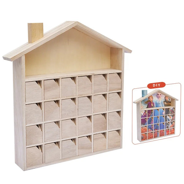 Custom Unfinished Wooden Christmas Advent Calendar Box DIY Handmade Gifts for Kids