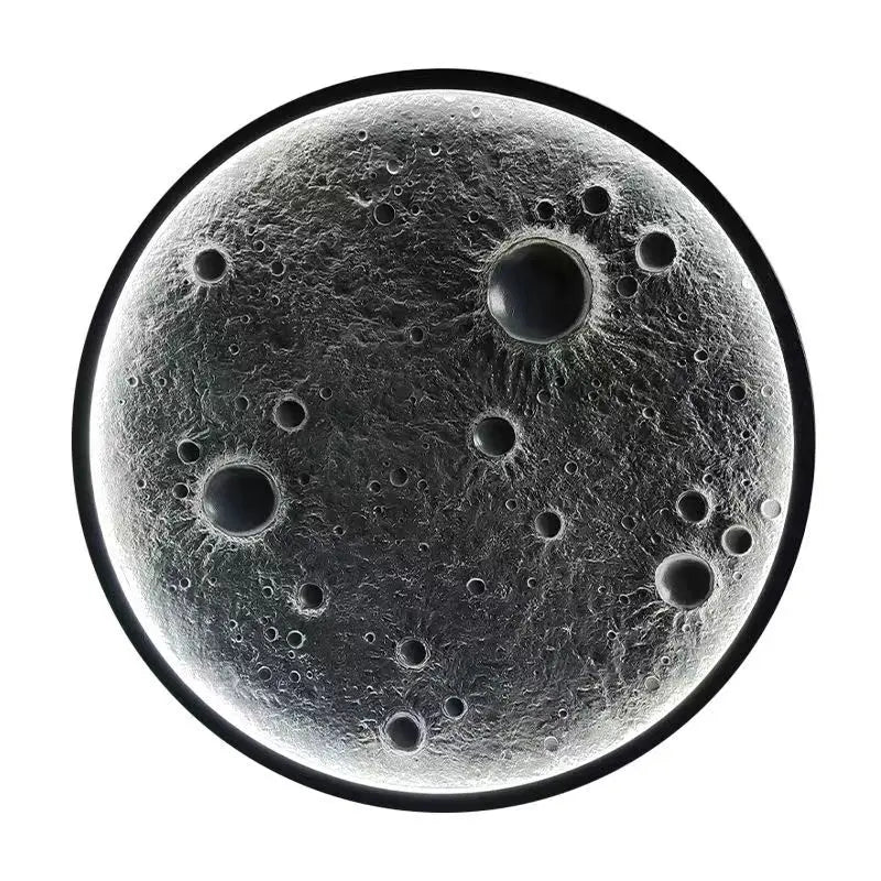 3D Relief Moon Modern Wall Lamp for Living Room Dining Interior Decoration Custom Packing