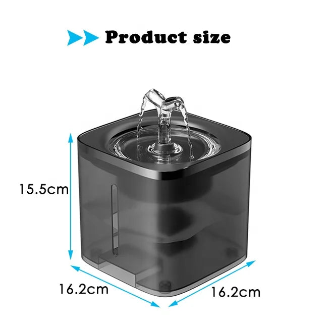 Smart 2L Cat Water Fountain, Electric ABS Pet Water Dispenser with USB Power