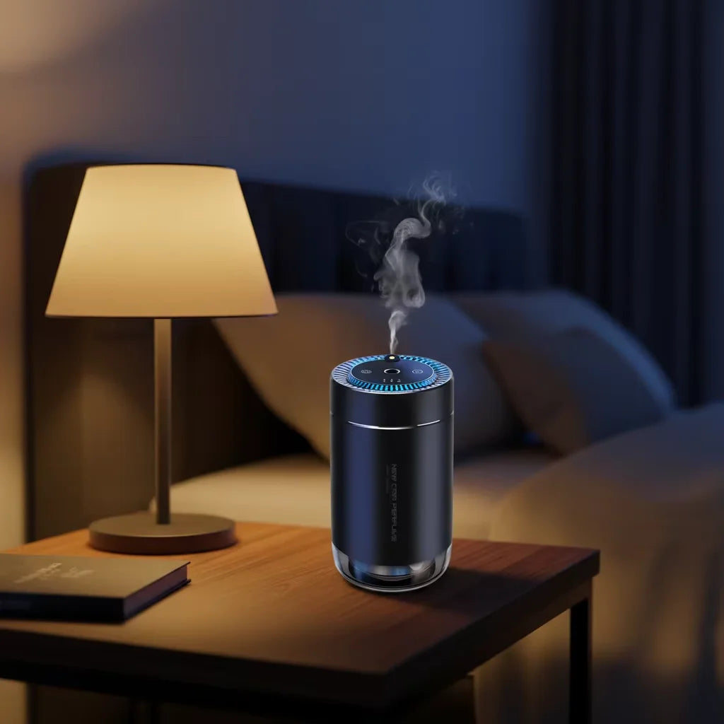 Portable Cup Holder Car Aromatherapy Essential Oil Diffuser Battery Ultrasonic Car Air