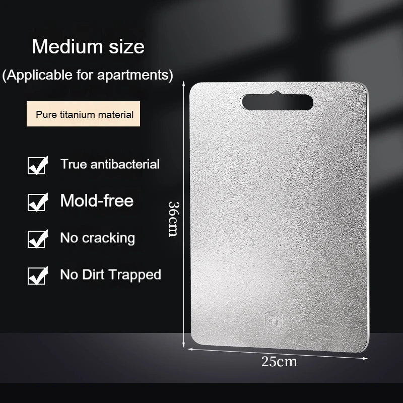 Custom Anti-Microbial Chopping Board 1.5cm Thickened Crystalline Pure Titanium Cutting