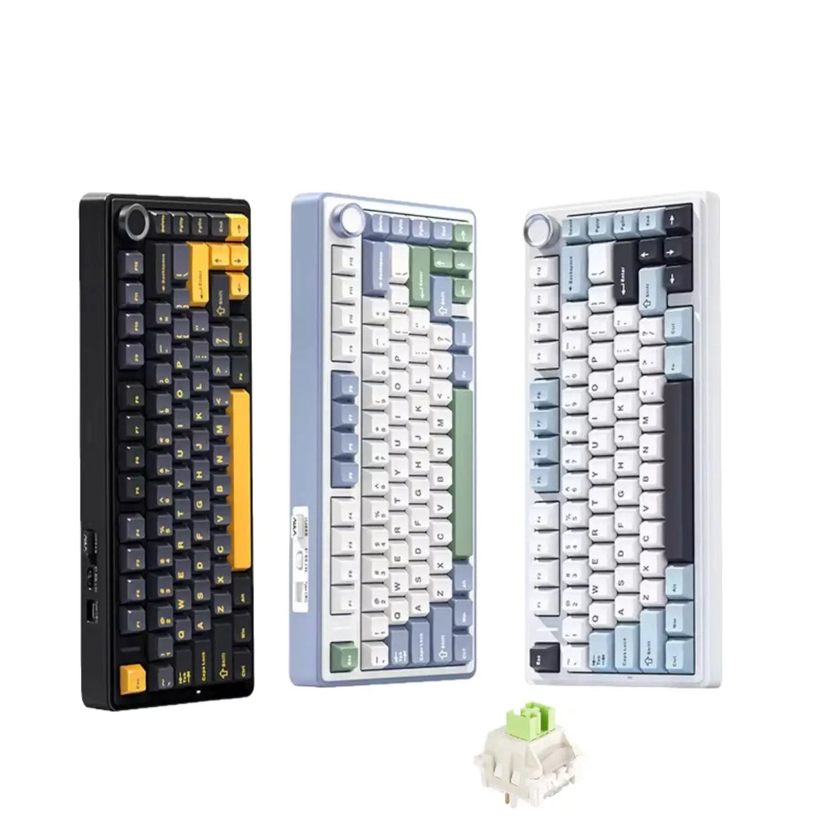 F75 75% Customized Mechanical Keyboard Full Key Hot Swap 2.4 Wireless Three Mode Keyboard